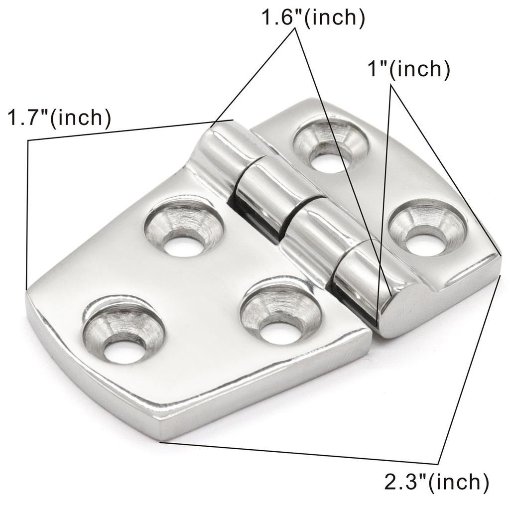 Boat Marine Short Side Door Stamp Hinge Hardware 316 Stainless Steel Boat Parts Accessories Marine Hardware