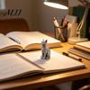 Статуэтка кошки для эркерного окна, 3D-печать с волнистой шерстью, Современная сидящая фигурка для витрины, Декор книжной полки, Минималистичная арт-скульптура для дома и офиса, Подарок