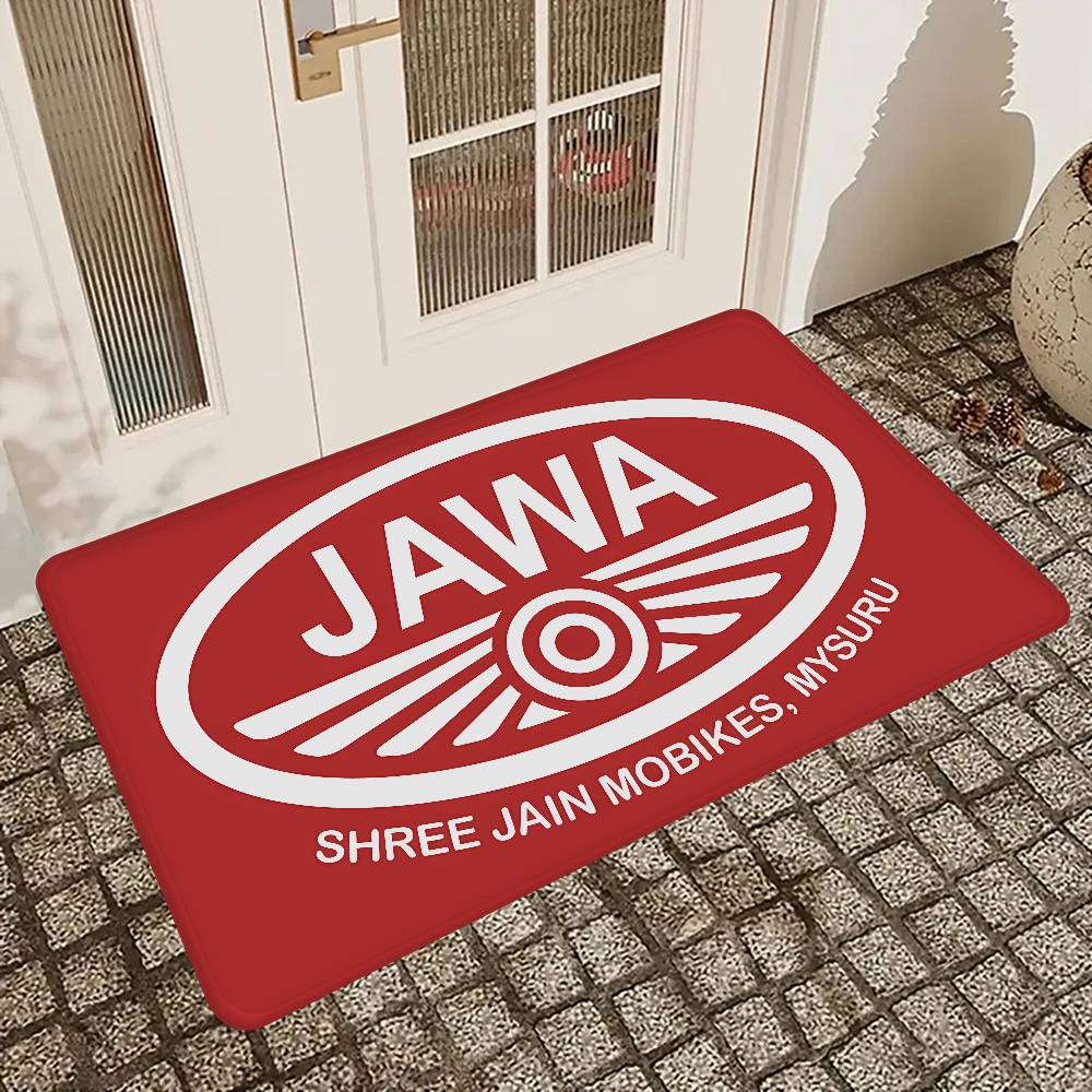 J-JAWAS Logo Floor Mat Rectangle Anti-slip Home Soft Badmat Front Door Indoor Outdoor Mat Welcome Doormat