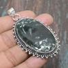 Lovely Indian Moss Agate Gemstone Handmade 925 Sterling Silver Jewelry Pendant