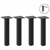 VidaXL Coffee Table Legs 4 Pieces Black 42-44 Cm Steel 4012452