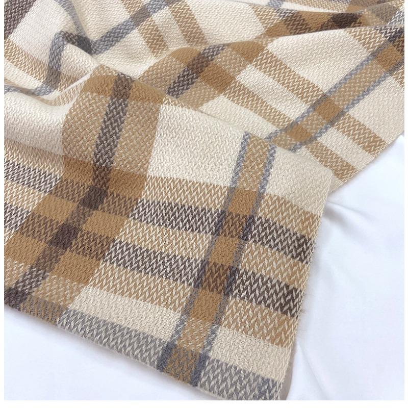 Plaid Scarf - Premium Soft Warm Knit Shawl with Earthy Tones, Vintage Modern Design for Winter Fashion & Layering, Durable Cozy Accessory