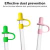 6Pcs Silicone Straw Cover Cap Reusable Straw Accessories Dustproof Tip Lids Food-Grade Easy To Clean Straw Cover Topper for Cup Tumblers