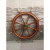 42" Inch Large Boat Steering Helm Wood & Brass Ship Wheel Nautical Captain Wall Navy Decor