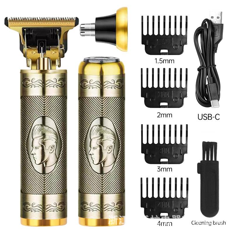 New multi-use mini portable electric shaver hair clipper nose hair trimmer beauty trim set plate dragon and phoenix hair clipper