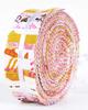 Soimoi 40Pcs Block Print Cotton Precut Fabrics For Quilting Craft Strips 2.5x42inches Jelly Roll - Light
