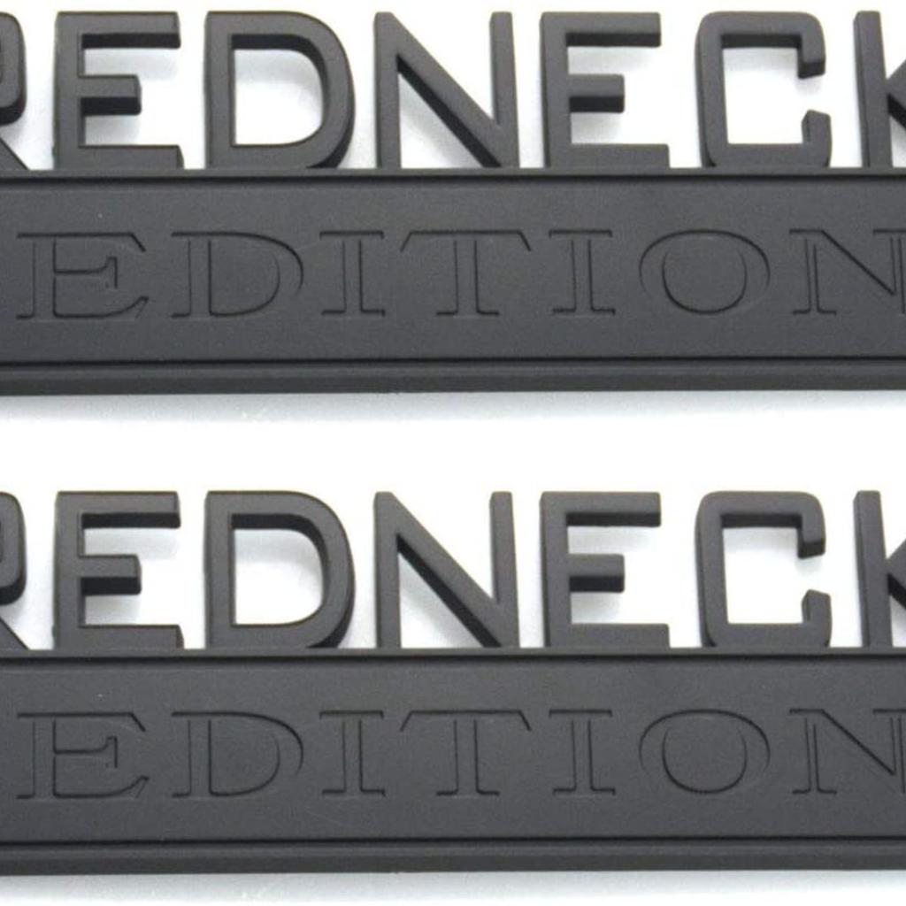 2 шт. автомобильная эмблема Redneck Edition, хромированный значок, 3D наклейка, наклейка, совместимая с F-150 F250 F350 Silverado 1500 (Красный/черный)