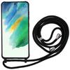 Противоударная задняя крышка для Samsung Galaxy S21 FE 5G, гибкий ТПУ чехол для телефона со шнурком