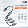 USB-концентратор Разветвитель Кабель для Зарядки/Передачи Данных Автомобильный 3 Порта USB-A Расширительный Хаб Type-c к USB Адаптер Поддерживает USB-накопитель OTG
