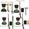 Военные средневековые строительные блоки Наполеоновские войны Замок Рыцарь Солдат Фигурки Оружие Пушки Британско-французская армия Пехота MOC