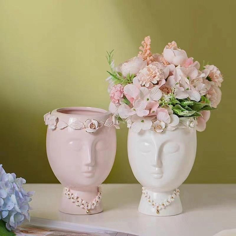 Ваза для цветов, силиконовая форма, инструмент для крафта, формы для сочных ваз в форме лица, бетонная силиконовая форма для цветочного горшка