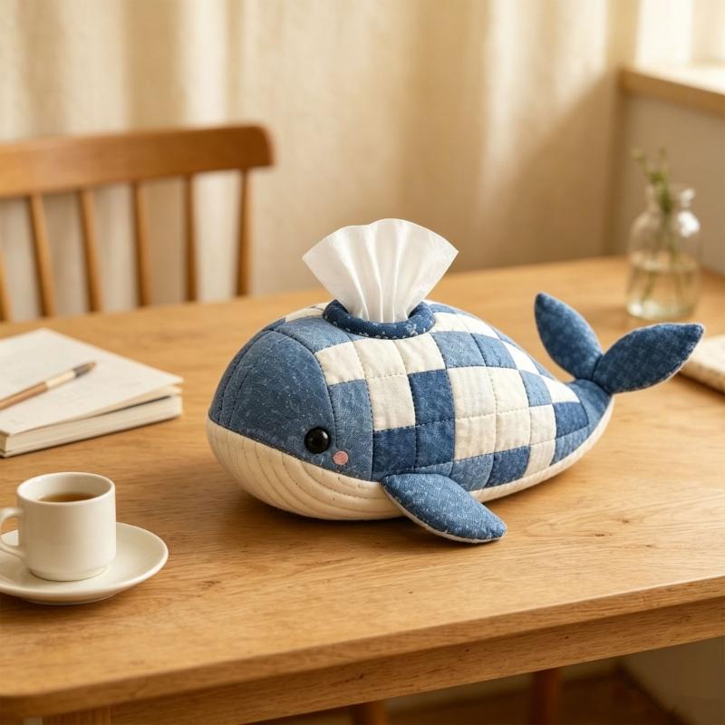 Набор для изготовления DIY-коробки для салфеток в виде животного с нитками, иголкой, булавками, лоскутной тканью и швейными принадлежностями для домашнего стола, полки, витрины