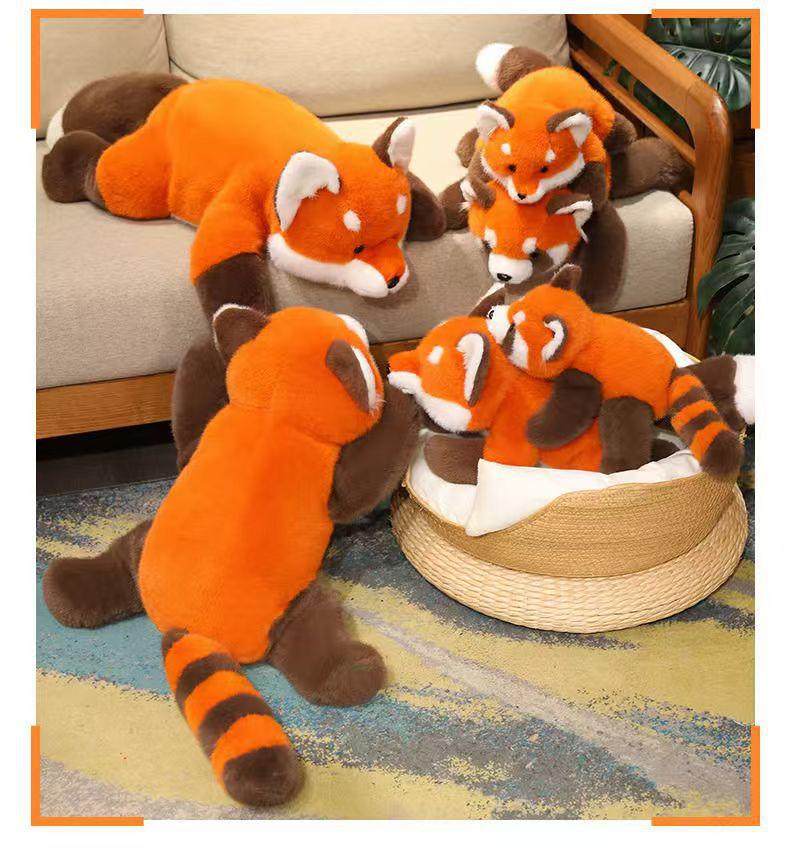 Красная панда плюшевая лисица кукла - милая игрушка енот для детей, девочек, подарки на день рождения