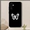 White Butterfly   Phone Case For Samsung Galaxy A73,A72,A71,A70,A53,A52,A51,Others Soft Black Cover