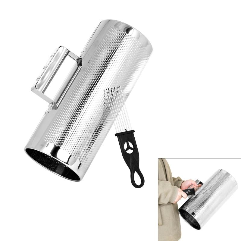 Metal Guiro Shaker Metal Guiro Instruments with Scraper Latin Percussion Instrument for Performances and Music Training