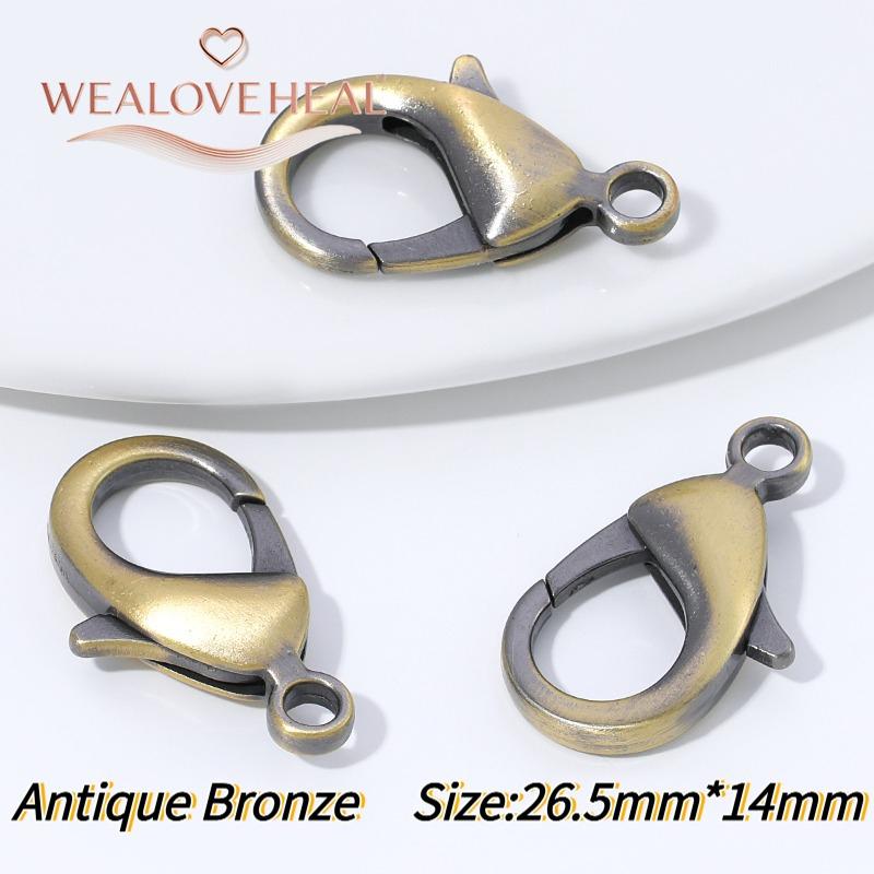 22mm 26.5mm Vintage Antique Bronze Brass Plated Lobster Clasps Hooks DIY Jewelry Findings for Bracelet Necklace Making Supplies