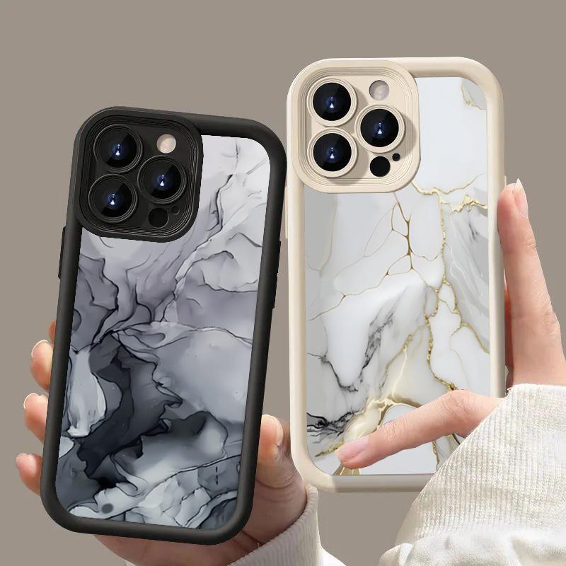Чехол для телефона с мраморным узором для iPhone 15 16 17 Pro Чехол для iPhone 11 12 13 14 Pro Max Air 16E 7 8 Plus SE2 Матовый противоударный чехол