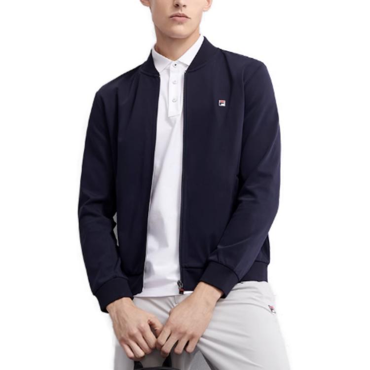Fila Базовая Минималистичная Рабочая Куртка с Воротником-стойкой Business Casual Мужские куртки Легендарно-Синяя F11M321501FNV