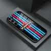 Чехол для телефона Martini Racing с горизонтальной полосой для Samsung S24 Ultra S23 S22 S25 S20 Fe S21 Plus A54 A34 A53 A13 A16 Стеклянная крышка