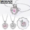 Модное женское ожерелье в форме сердца, кулон с кристаллами, подарки, ювелирное ожерелье, полое ожерелье на день рождения O6A5