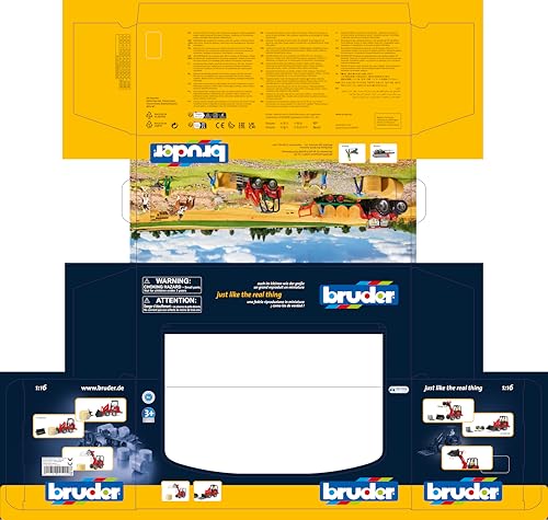 BRUDER Компактный погрузчик Schaffer и захват для тюков с соломой