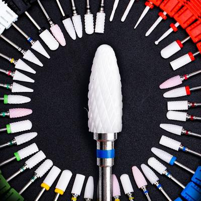 Керамические твердосплавные сверла для ногтей, вращающиеся фрезы для ногтей, электрическая дрель для маникюра, педикюра, инструменты