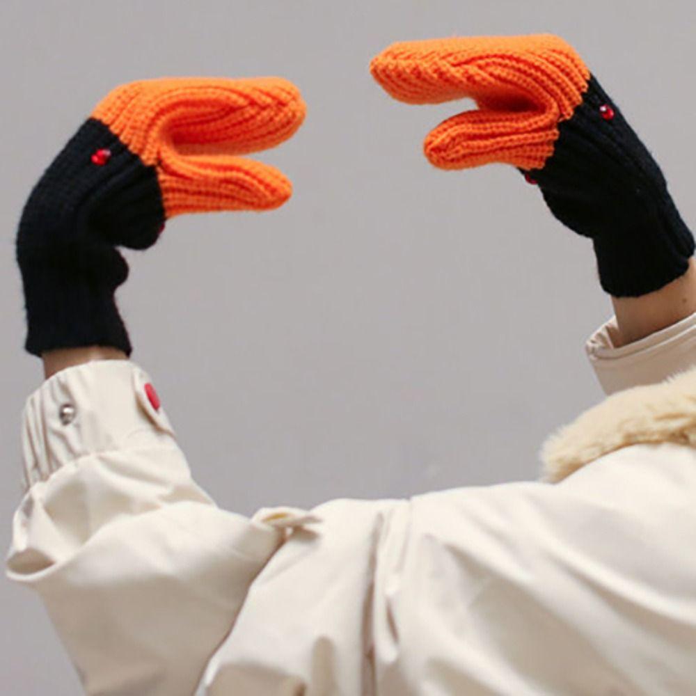 Creative Swan Gloves Long Knitted Goose Gloves Fashion   Girls