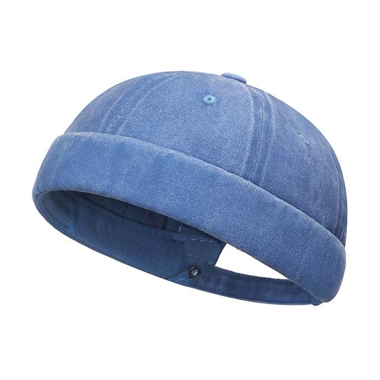 Купольные шляпы без полей для женщин и мужчин, рабочие, матросские, кепки с закатанными манжетами, ретро-джинсовые шляпы для докера для походов, путешествий и вылазок на природу