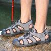 Summer Men's Sandals for Travel Leisure Lightweight and Versatile Casual Wear Magic Buckle On The Toe EVA Soft Sole