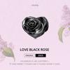 BAMOER Love Black Rose Подвески 925 пробы Серебряные бусины в форме сердца подходят для женщин Оригинальный браслет Изящные ювелирные изделия Индивидуальный подарок