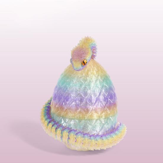 3D-печатная фигурка змеиного яйца с подвижными суставами, фигурка змеиной скорлупы