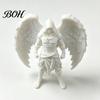 Space-saving Desk Accessory 3D Printed Dark Angel Statue, Gothic Hooded Figurine, Detailed Compact Bookshelf Decor Winged for Home Office, Edgy