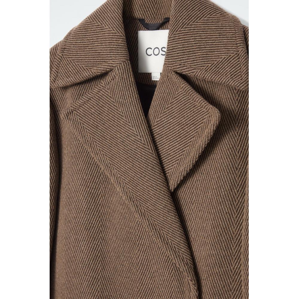 COS Шерстяное пальто с узором «ёлочка» в Японии