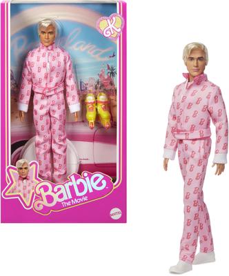 barbie Кен Розовый Комбинезон Signature Black из фильма Кукольный домик для игры понарошку Возраст 6 и JCP80 "Барби" - Игра в переодевание, Вверх, Розовый,