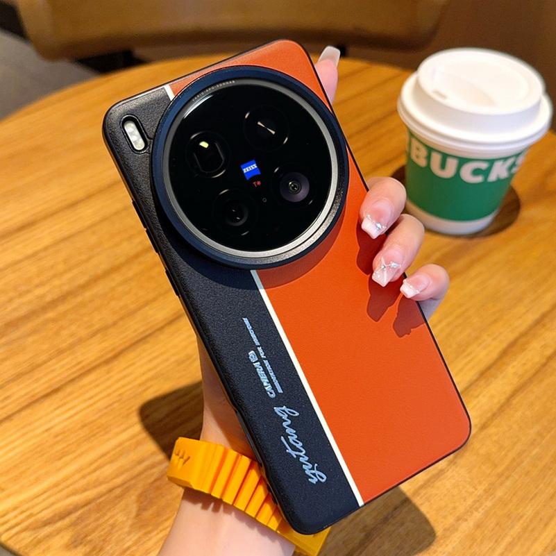 Ночная Молния Флуоресцентная Линия Двухпигментный Кожаный Чехол Для VIVO X200 Ultra X200s X200 Pro mini X100S Pro Защитная Крышка для Объектива