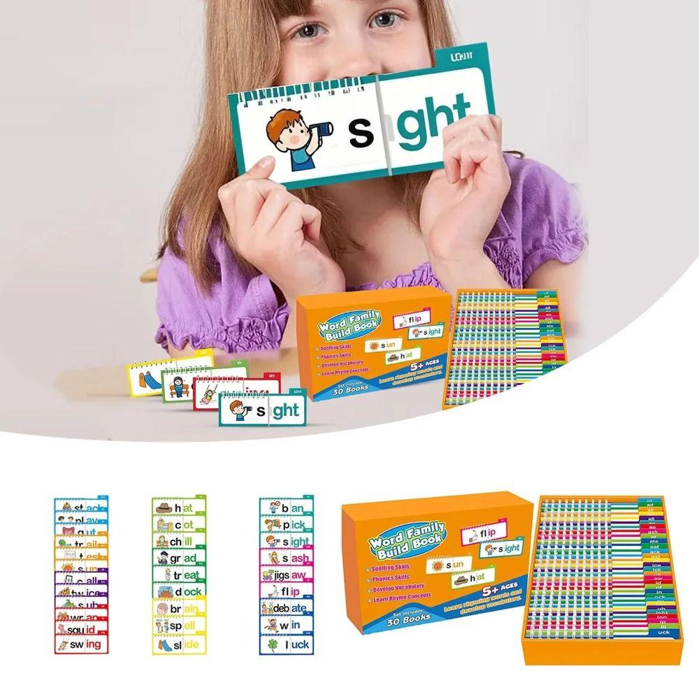 Words&Images Reading Flip Book Interactive Word Family Build Books 30 Read Flip Book School