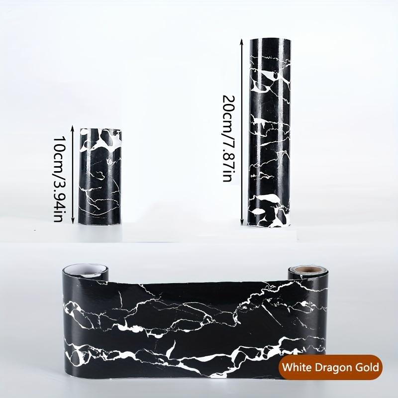 1 рулон 7,87*393,74 дюйма Черный трещиноватый мрамор Водонепроницаемый поясной водонепроницаемый самоклеящийся плинтус ПВХ кухонная задняя панель гостиная декоративный