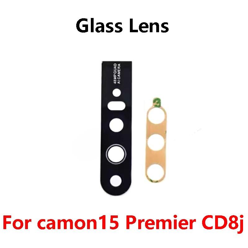 Back Camera Glass Lens Cover For Tecno Camon 15 Pro Air Premier CD7 CD8 CD6 CD8j With Ahesive Sticker Replacement Parts
