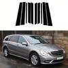 10 шт. Подходят для Mercedes-Benz R-Class W251 2006 2007 2008 2009 2010 2011 2012 2013 Глянцевый черный Накладки на боковые стойки дверей Декор окон