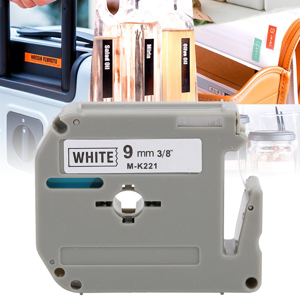 9 мм Лента для этикеток PET Аксессуары M K221 Подходит для принтера этикеток PT-65/70/80