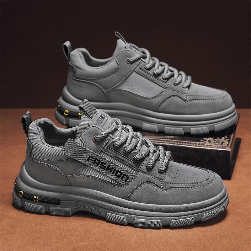 Autumn and Winter Low-top Shoes Martin Leather Boots Fashion Overalls Boots Men's Shoes Casual Locomotive Labor Insurance Shoes