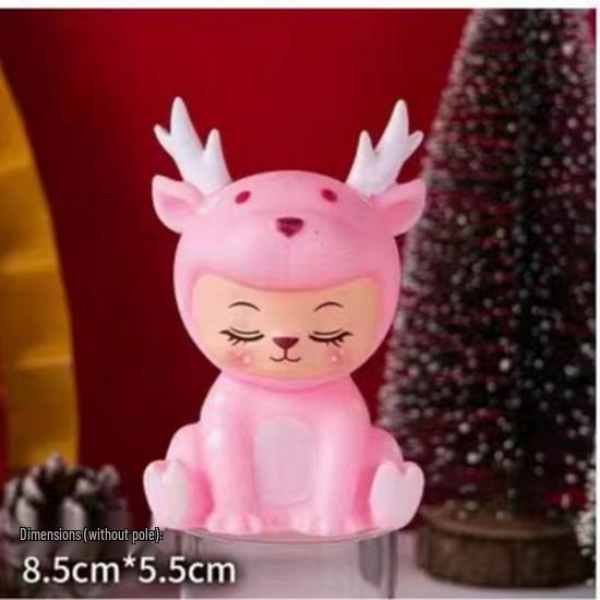 Блестящие топперы для торта с оленями для рождественского и праздничного украшения