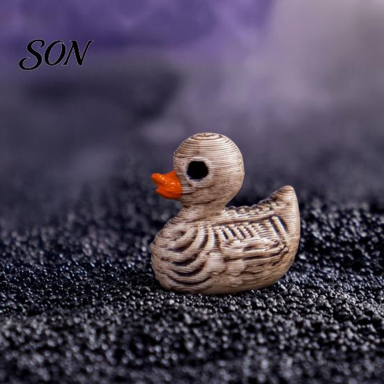 Halloween Table Decorations Mini Skeleton Duck Figurines, Tiny Resin Figures, Spooky Shelf Decor Miniature Bone Statue for Graveyard Garden