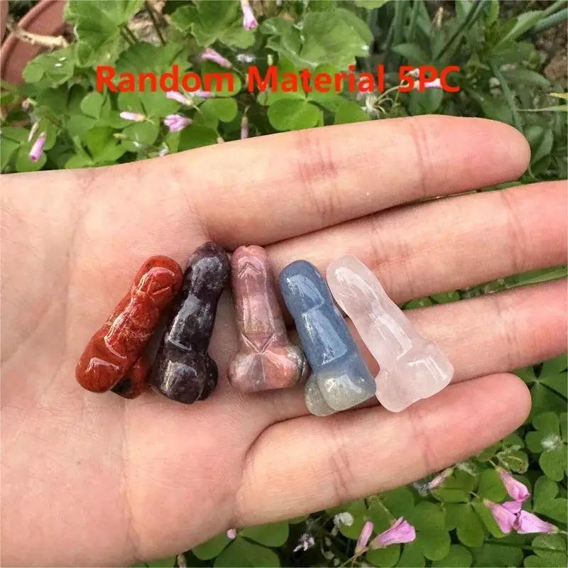 1/5pcs,Gift For Family Natural Quartz Crystal Stone Hand Carved Female Toy Handicraft Crystal Creative Accessories Lucky Stone