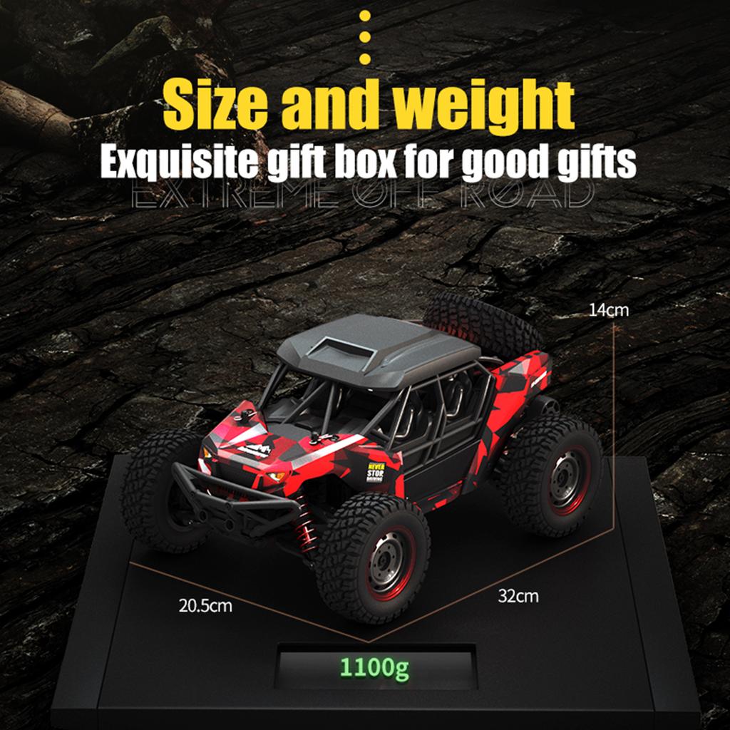 Автомобиль с дистанционным управлением, 2,4G 1:16. 4-колесный высокоскоростной автомобиль с дистанционным управлением, скорость 38 км/ч, тяга по бездорожью