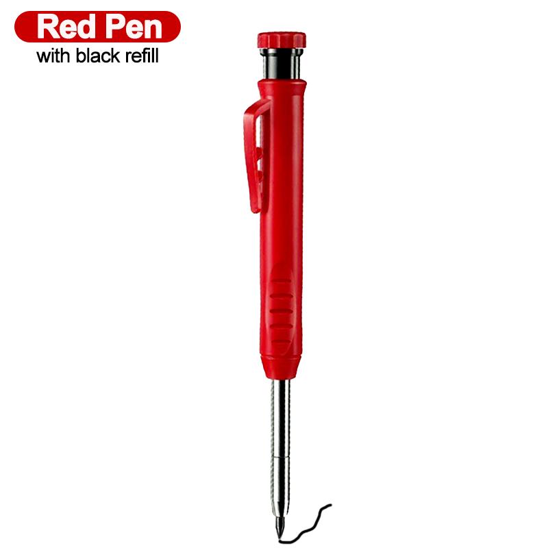 Набор прочных столярных карандашей со сменными грифелями, встроенной точилкой, механический маркер для глубоких отверстий для разметки, деревообрабатывающие инструменты KTY