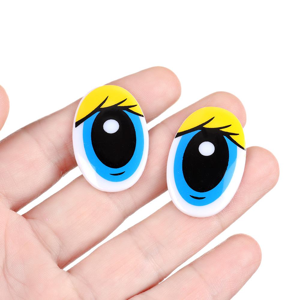 Овальные детские игрушки Пластиковые плюшевые панды с вырезанными глазами из мультфильмов 3D куклы Аксессуары DIY Куклы Материалы