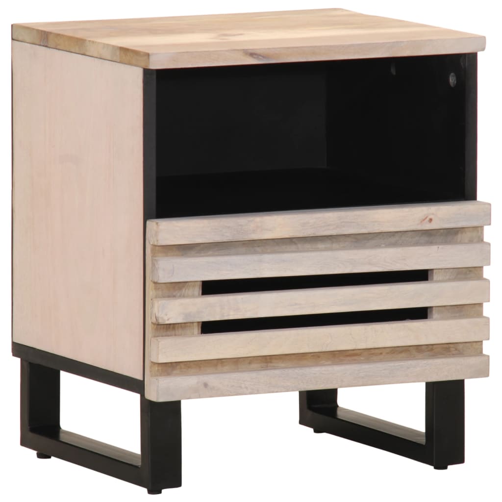 Nightstands 2 pcs. 40 x 34 x 46 cm Bleached Solid Mango Wood