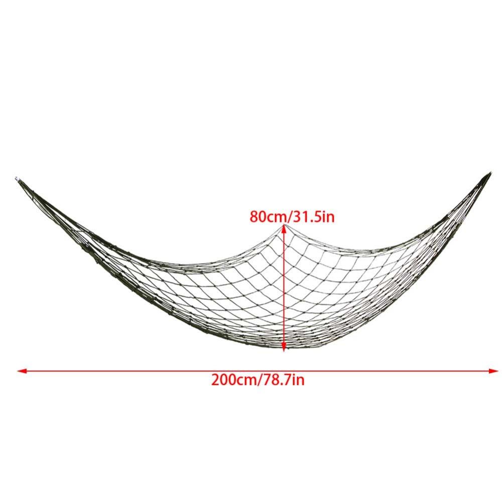 200x80cm Outdoor Hammock Thick Nylon Rope Camping Hammock Durable Nylon Mesh Hammock Home Leisure