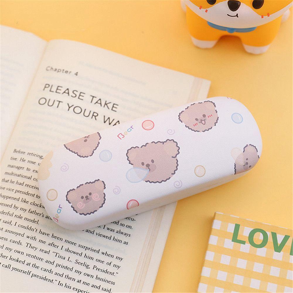 Leather Women Cartoon Eyewear Bag Spectacle Case Glasses Box Reading Glasses Case Eyeglass Hard Box